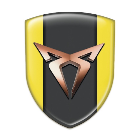 Seat Cupra Logo Emblem Yellow Design Copper logo 