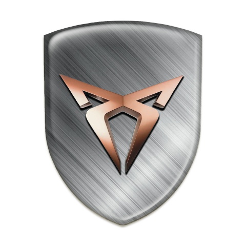 Seat Cupra Self Adhesive Emblem Logo Brushed Metal Effect