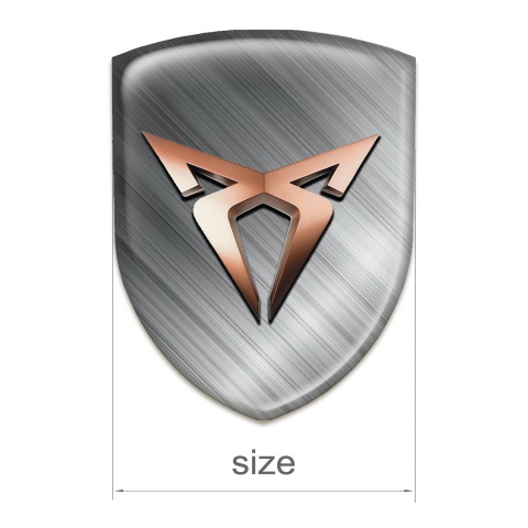 Seat Cupra Self Adhesive Emblem Logo Brushed Metal Effect