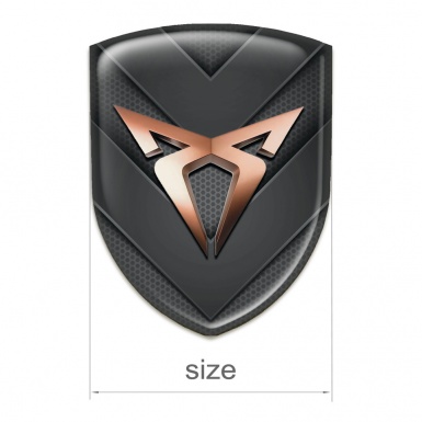 Seat Cupra Domed Emblem V Shape Details Effect