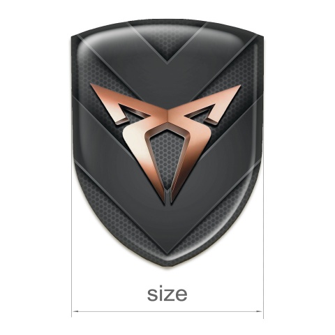 Seat Cupra Domed Emblem V Shape Details Effect