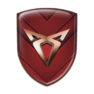 Seat Cupra Silicone Emblem Red V Form Elements 