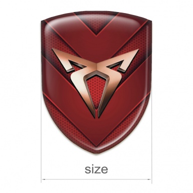 Seat Cupra Silicone Emblem Red V Form Elements 