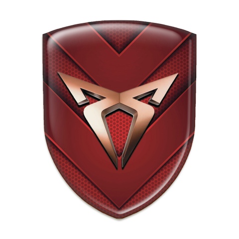 Seat Cupra Silicone Emblem Red V Form Elements 