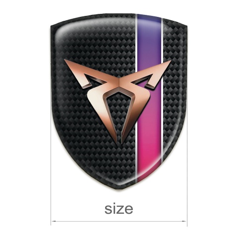 Seat Cupra Resin Sticker Black Base with Purple Tape Design 