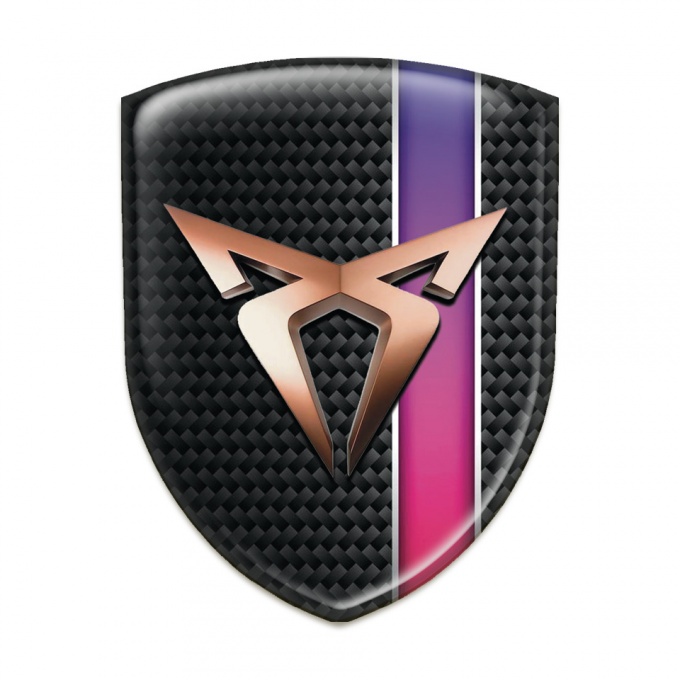 Seat Cupra Resin Sticker Black Base with Purple Tape Design 