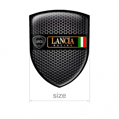 Lancia Shield Silicone Emblem Circle Steel Racing