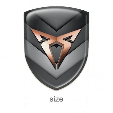 Seat Cupra Self Adhesive Car logo Emblem Shades of gray Elements 