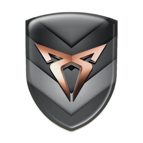 Seat Cupra Self Adhesive Car logo Emblem Shades of gray Elements 