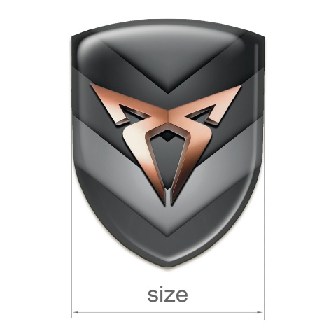 Seat Cupra Self Adhesive Car logo Emblem Shades of gray Elements 