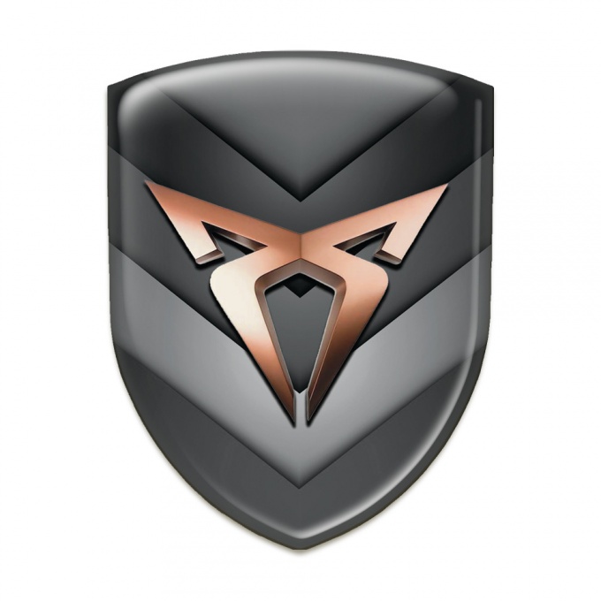 Seat Cupra Self Adhesive Car logo Emblem Shades of gray Elements 