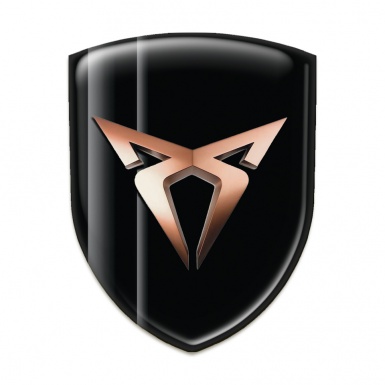 Seat Cupra Car Interior Badge Black with Gray Lines Decoration 