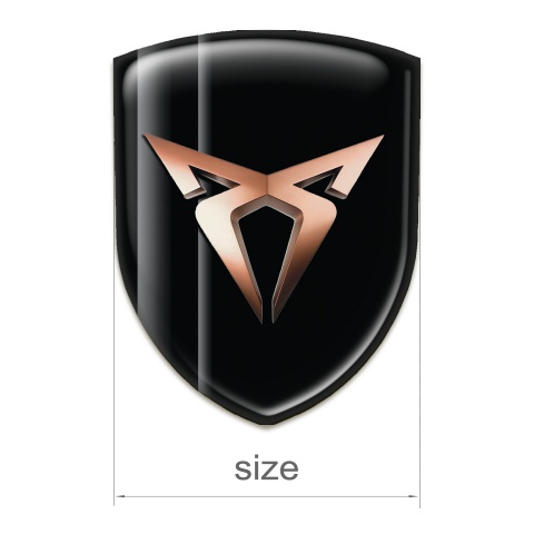 Seat Cupra Car Interior Badge Black with Gray Lines Decoration 