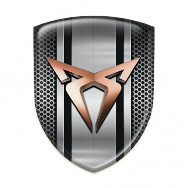 Seat Cupra Silicone Car Decal Badge Grid with Metal Panel Style 