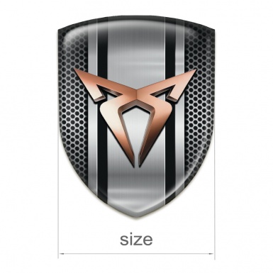 Seat Cupra Silicone Car Decal Badge Grid with Metal Panel Style 