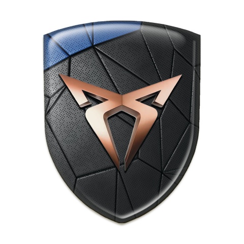 Seat Cupra Emblem Badge Logo Blue Black Mosaic Edition 