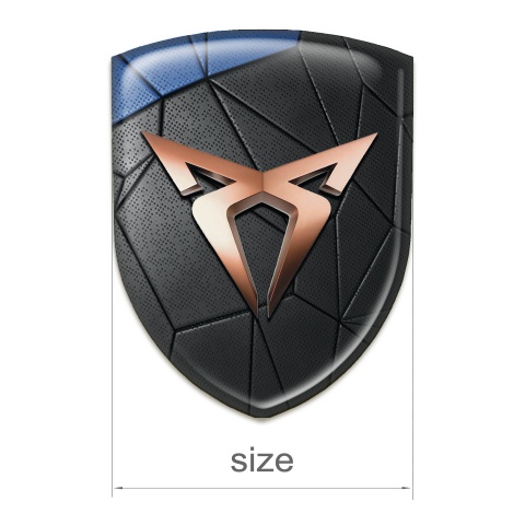 Seat Cupra Emblem Badge Logo Blue Black Mosaic Edition 
