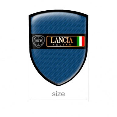 Lancia Shield Silicone Emblem Navy Carbon Racing