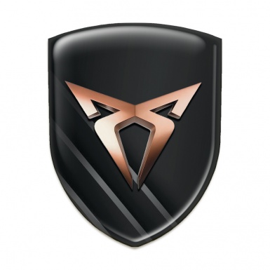 Seat Cupra Resin Sticker Dark Print with Diagonal Grey Lines 