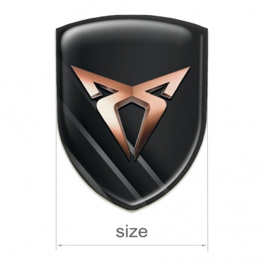 Seat Cupra Resin Sticker Dark Print with Diagonal Grey Lines 