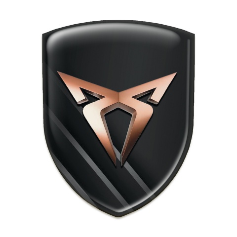 Seat Cupra Resin Sticker Dark Print with Diagonal Grey Lines 