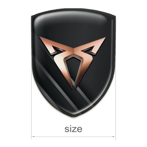 Seat Cupra Resin Sticker Dark Print with Diagonal Grey Lines 