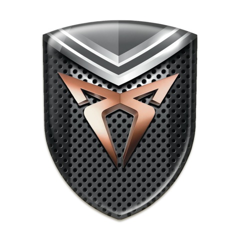 Seat Cupra 3D Gel Emblem Perforated base with Grey Element Edition 