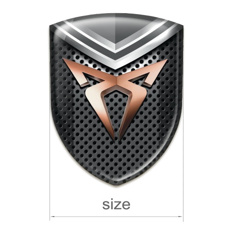 Seat Cupra 3D Gel Emblem Perforated base with Grey Element Edition 