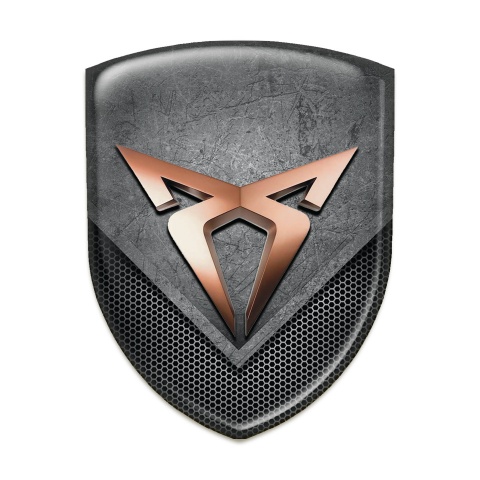 Seat Cupra Tuning Badge Perforated Metal with Scratched Stone Edition 
