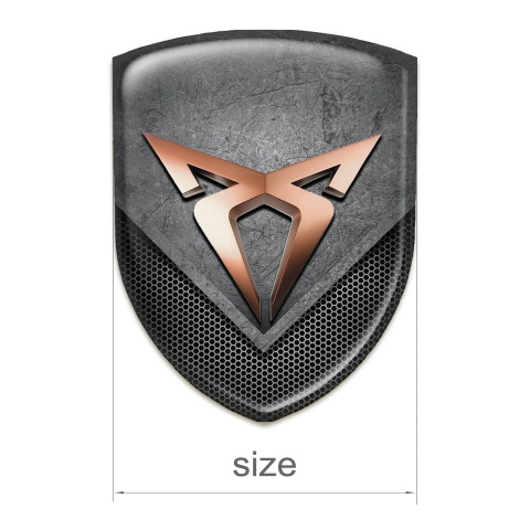 Seat Cupra Tuning Badge Perforated Metal with Scratched Stone Edition 