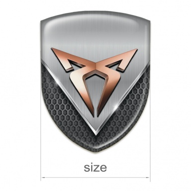 Seat Cupra Silicone Badge Dark Mesh with Aluminum Sheet edition 