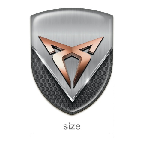 Seat Cupra Silicone Badge Dark Mesh with Aluminum Sheet edition 