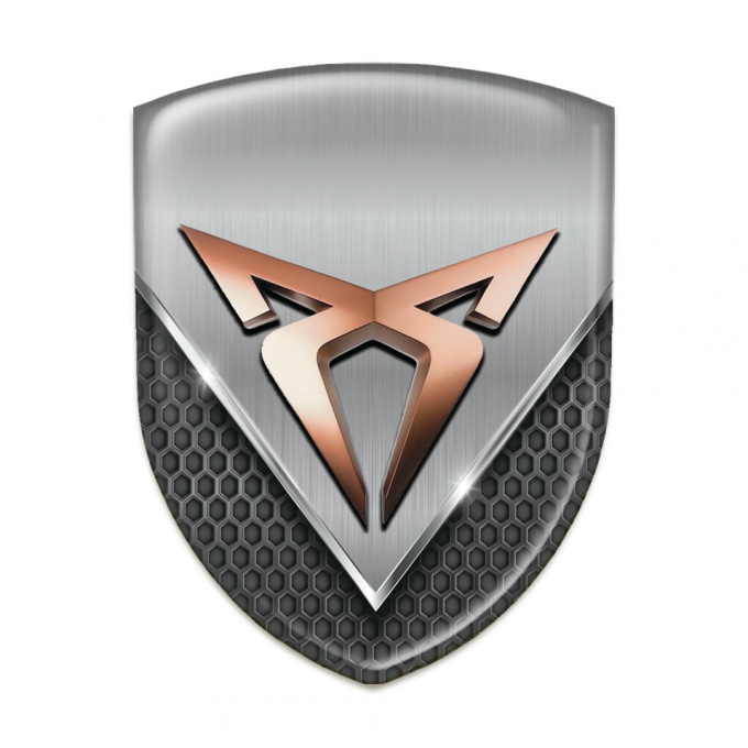 Seat Cupra Silicone Badge Dark Mesh with Aluminum Sheet edition 
