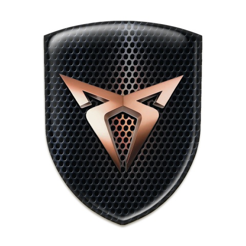 Seat Cupra Auto Emblem Perforated Steel with Logo Shadow edition 