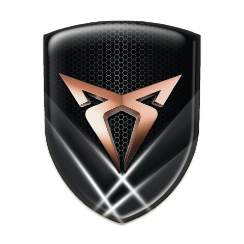 Seat Cupra Logo Emblem Crossed Lights Effect 