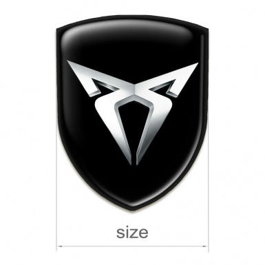 Seat Cupra Car Accessories Badge Black Base Silver Logo 