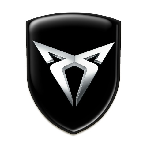 Seat Cupra Car Accessories Badge Black Base Silver Logo 
