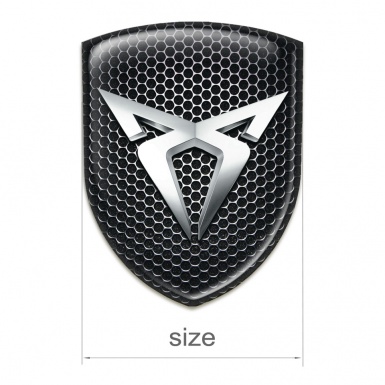 Seat Cupra Car Interior Badge Perforated Steel Silver Logo 