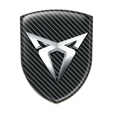 Seat Cupra Silicone Car Decal Badge Black Carbon Silver Logo 