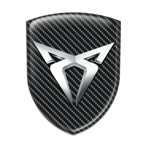 Seat Cupra Silicone Car Decal Badge Black Carbon Silver Logo 