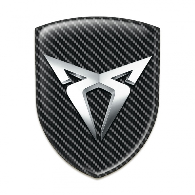 Seat Cupra Silicone Car Decal Badge Black Carbon Silver Logo 