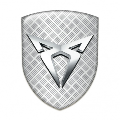 Seat Cupra Auto Emblem Mesh Effect base silver logo 