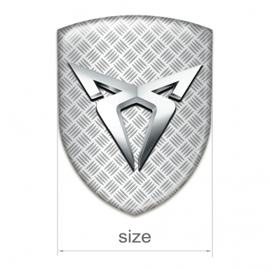 Seat Cupra Auto Emblem Mesh Effect base silver logo 