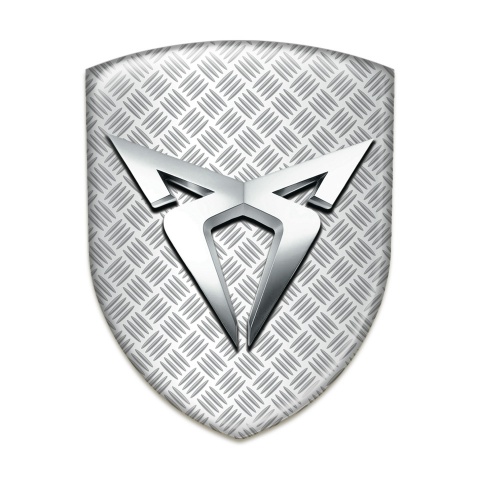 Seat Cupra Auto Emblem Mesh Effect base silver logo 