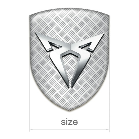 Seat Cupra Auto Emblem Mesh Effect base silver logo 