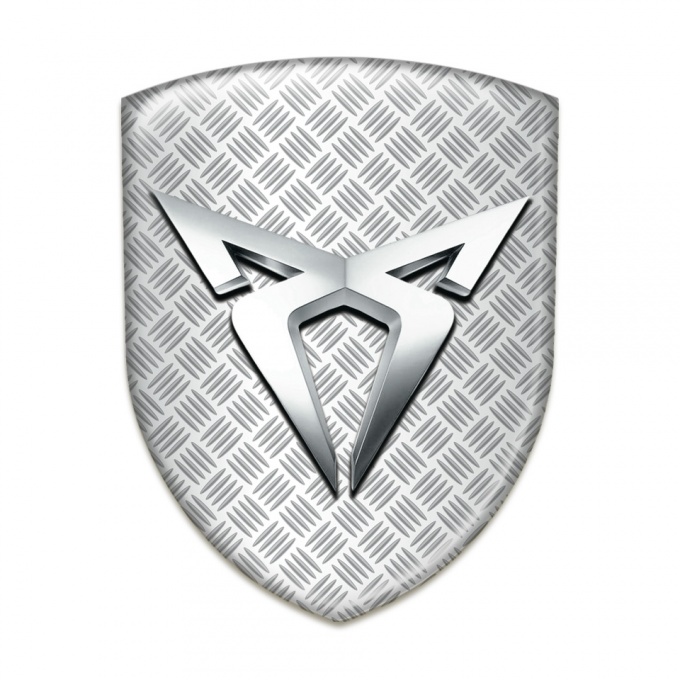 Seat Cupra Auto Emblem Mesh Effect base silver logo 
