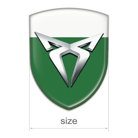 Seat Cupra Resin Sticker Green White Base silver Logo 