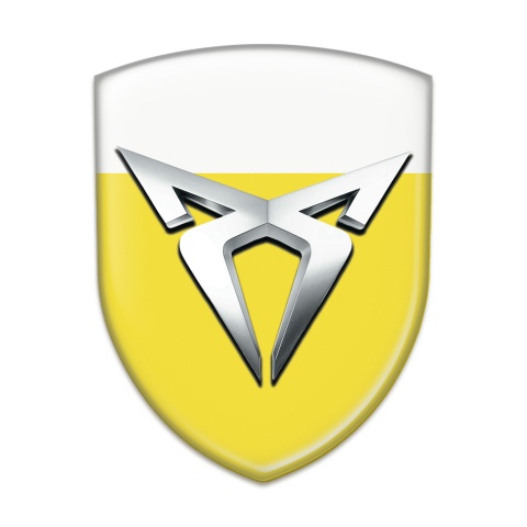 Seat Cupra Emblem Interior Yellow White Base Silver logo 