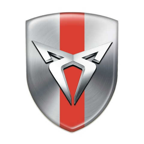 Seat Cupra Emblem Interior Silver with Red Band Design Silver Logo 