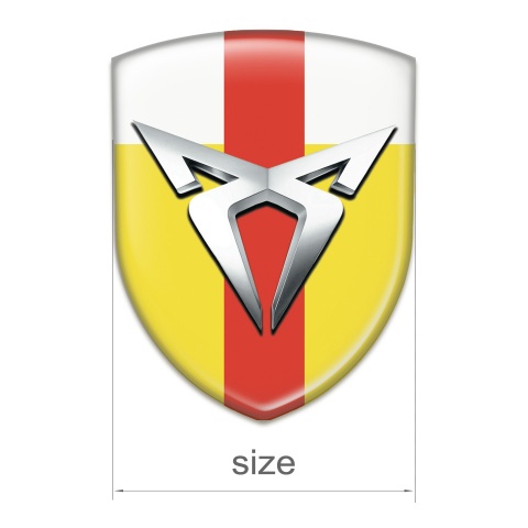 Seat Cupra Silicone Badge Yellow White Print Red Band 